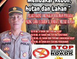 Selain Sosmed, Polsek Dempo Selatan Himbau Masyarakat Bahaya Karhutlah Melalui Sticker