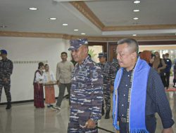 Danlantamal IX Sambut Kedatangan Deputi Gubernur Bi dan Waasops Kasal Pada Program Ekspedisi Rupiah Berdaulat di Maluku