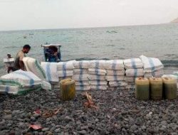 Kodim 1622 Berhasil Mengamankan 50 Karung Roko Ilegal dan 1 Buah Perahu Motor