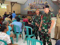 Tim Wasev Ster Mabes TNI Tinjau Kegiatan Teritorial Satgas Pamtas RI-Mly Yonarmed 16/TK