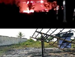 Diduga Ada Yang Membakar Warung Kopi di Desa Muara Ludes Dilalap Sijagomerah