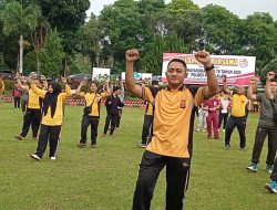 Jalan Sehat, Donor Darah Hingga Door Prize Warrnai Hut Bhayangkara Ke 78 di Polres Pagar Alam