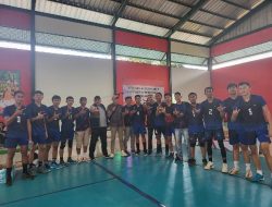 Ikuti Kejuaraan Bola Volly Kapolda Sumsel Sementara Waktu, Tim Bola Voli Putra dan Putri Polres Pagar Alam Duduki Juara Grup
