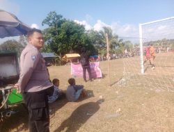 Giliran Brigadir Alvin David Bertugas Menjaga Keamanan di Lapangan Sepakbola