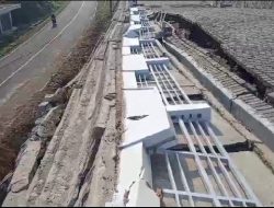 Belum Genap Setahun, TPT dan Pagar RSUD Cilograng Ambrol