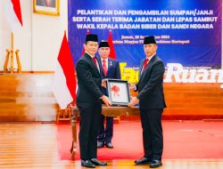 Mantan Kapolda Sumsel Irjen A Rachmad Wibowo Resmi Memangku Jabatan Wakil Kepala BSSN RI