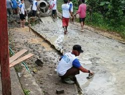 Warga Apresiasi Pembangunan Jalan Rabat Beton