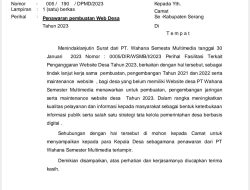 Ada Surat Arahan Kepala DPMD Kepada Camat dan Kades Terkait Monopoli Perusahaan Vendor Website Desa