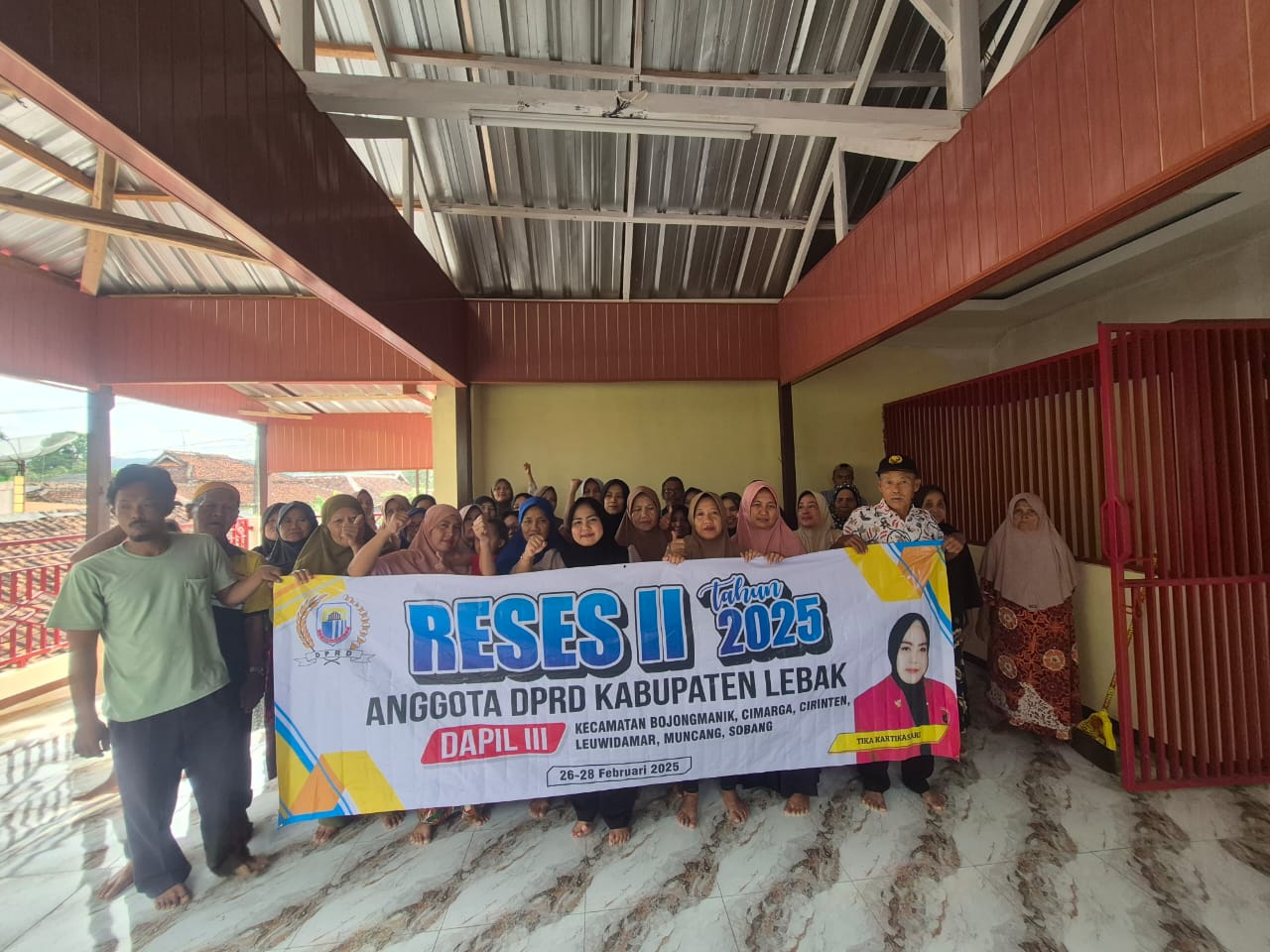 Tika Kartika Sari, Anggota DPRD Lebak Fraksi PDI Perjuangan serap aspirasi masyarakat, pada Jum'at (28/02/2025).