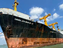 KSOP Banten Hentikan Aktivitas Pemotongan Kapal Caraka Jaya Niaga III 22 di TUKS DSM