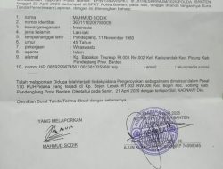 Puluhan Pengeroyok Terhadap Seorang Advocat di Bojen’ Dilaporkan ke Polda Banten