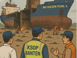 KSOP Banten Datangi Lahan KPB, Pemotongan Kapal MV Golden Pearl 9 Tetap Jalan