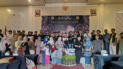 Ali Mubin pimpinan BintangChip area Banten ajak member untuk perayaan tengah tahun di Hotel Rahaya Horison Kalanganyar, Lebak, pada Minggu (20/07/2025).