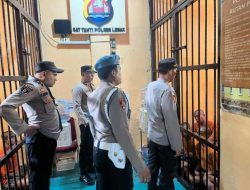 Pastikan Aman, Piket Pawas Laksanakan Pengecekan Rutan Polres Lebak