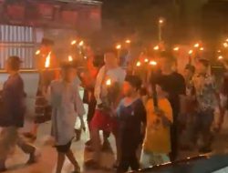 Malingping Membara! Ratusan Warga Tumpah Ruah Semarakkan Pawai Obor Dengan Semangat Menyala