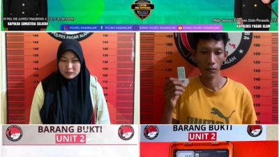 Ungkap Peredaran Sabu, IPDA Dobi Amankan Dua Tersangka Beserta Barang Bukti