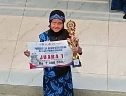 Nabila Anggraeni Kelas 5 SDN 1 Kaduhauk Raih Juara 1Lomba Menulis Dan Membaca Puisi Dalam FTBI Tingkat Kabupaten Lebak