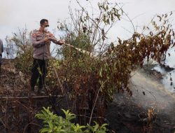 Masih berstatus Siaga Polres Muara Enim Tegaskan Perang Terhadap Karhutlah