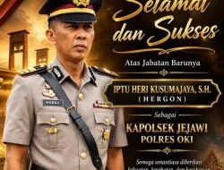 Jabat Kapolsek Jejawi Polres OKI, Ini Pesan Penting Iptu Herry Kesuma Jaya Kepada Masyarakat